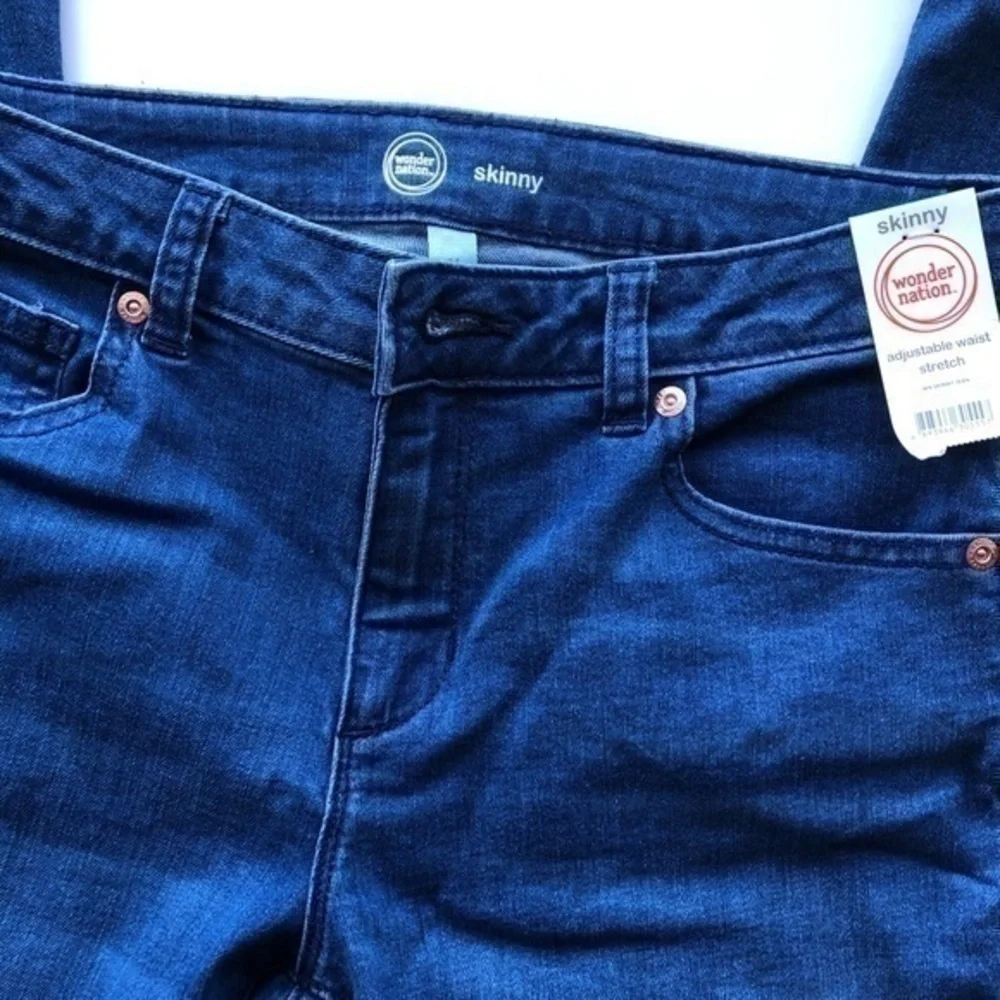 NWT Wonder Nation Girls Skinny Blue Jeans Size 14